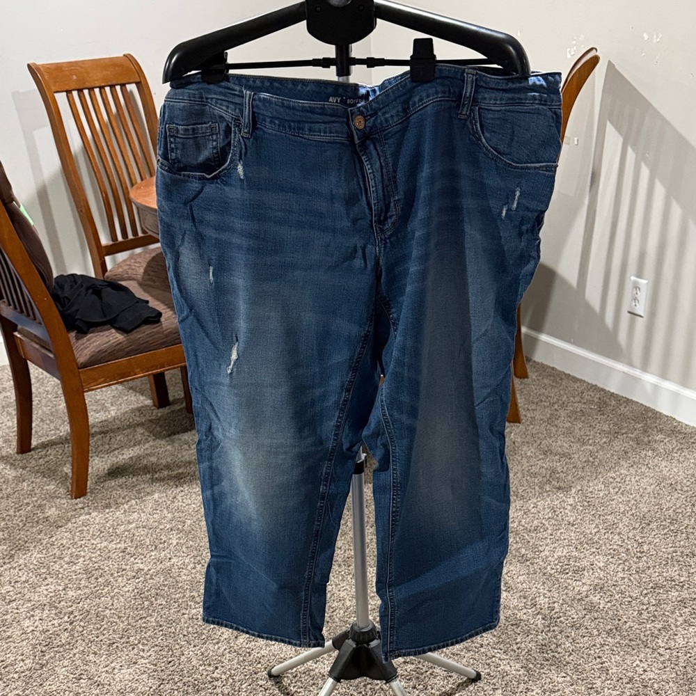 Old Navy Women's Straight Leg Jeans - Dark Blue